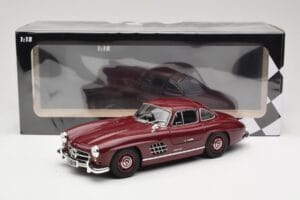 Mercedes 300 SL W198 Gullwing Roșu Închis Minichamps 1:18 110037218 Metal - imaginea 8 din 8