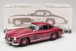 Mercedes 300 SL W198 Roșu Aprins Minichamps 1:18 180039008 Metal - imaginea 8 din 8
