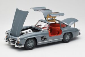 Mercedes 300 SL W198 Graphite Gri Minichamps 1:18 180039005 Metal - imaginea 2 din 8