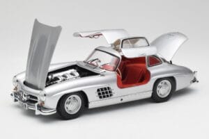 Mercedes 300 SL W198 Gullwing Argintiu Minichamps 1:18 180039000 Metal - imaginea 2 din 8