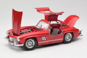 Mercedes 300 SL W198 Red Metallic Bburago 1:18 3013-M1 Metal - imaginea 2 din 8