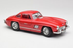 Mercedes 300 SL W198 Red Metallic Bburago 1:18 3013-M1 Metal - imaginea 6 din 8