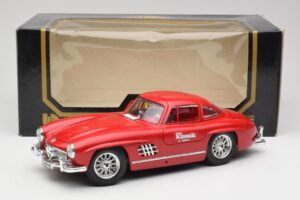 Mercedes 300 SL W198 Red Metallic Bburago 1:18 3013-M1 Metal - imaginea 8 din 8