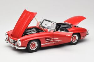 Mercedes 300 SL W198 Roadster Rosu Cu Hardtop Minichamps 1:18 180039041 Metal - imaginea 2 din 8