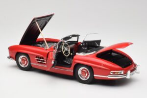 Mercedes 300 SL W198 Roadster Rosu Cu Hardtop Minichamps 1:18 180039041 Metal - imaginea 5 din 8