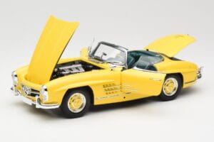 Mercedes 300 SL W198 Roadster Hardtop Signal Yellow Minichamps 1:18 180039044 Metal - imaginea 2 din 9
