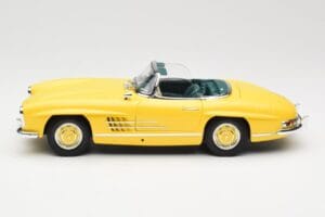 Mercedes 300 SL W198 Roadster Hardtop Signal Yellow Minichamps 1:18 180039044 Metal - imaginea 5 din 9