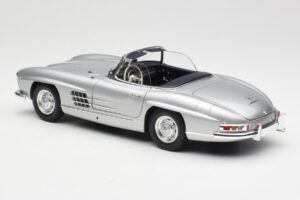 Mercedes 300 SL W198 Roadster Silver Metallic Minichamps 1:18 180039030 Metal - imaginea 7 din 8