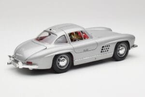 Mercedes 300 SL W198 Gullwing Silver Gri Bburago 1:18 3513 Metal - imaginea 3 din 8