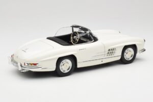 Mercedes 300 SL W198 Roadster Alb Cu Capota Moale Minichamps 1:18 180039034 Metal - imaginea 4 din 9