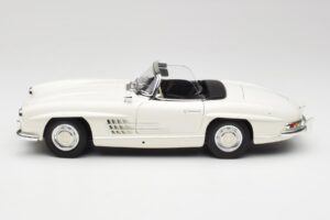 Mercedes 300 SL W198 Roadster Alb Cu Capota Moale Minichamps 1:18 180039034 Metal - imaginea 5 din 9