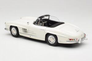 Mercedes 300 SL W198 Roadster Alb Cu Capota Moale Minichamps 1:18 180039034 Metal - imaginea 8 din 9