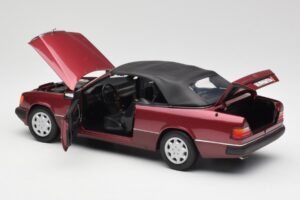Mercedes 300CE-24 A124 Cabriolet Almandine Roșu Metalic Norev 1:18 B66040616 Metal - imaginea 5 din 8