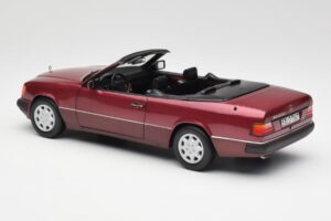 Mercedes 300CE-24 A124 Cabriolet Almandine Roșu Metalic Norev 1:18 B66040616 Metal - imaginea 7 din 8