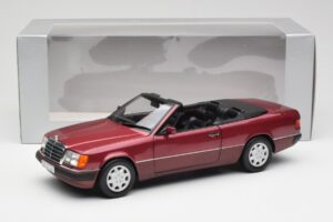 Mercedes 300CE-24 A124 Cabriolet Almandine Roșu Metalic Norev 1:18 B66040616 Metal - imaginea 8 din 8