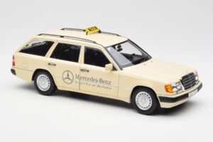 Mercedes 300D S124 T-Model Fildeș Deschis Taxi Ediție Dealer Norev 1:18 B66040702 Metal - imaginea 6 din 8