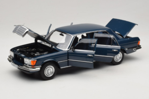Mercedes 350 SEL W116 Hansa Blue Norev 1:18 183976 Metal - imaginea 2 din 8
