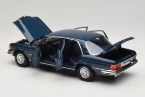 Mercedes 350 SEL W116 Hansa Blue Norev 1:18 183976 Metal - imaginea 5 din 8