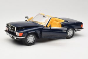 Mercedes 350 SL R107 Albastru Închis Sun Star 1:18 MB003 Metal - imaginea 2 din 8