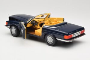 Mercedes 350 SL R107 Albastru Închis Sun Star 1:18 MB003 Metal - imaginea 5 din 8