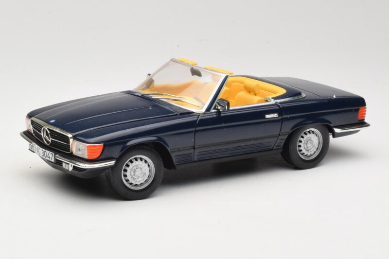 Mercedes 350 SL R107 Albastru Închis Sun Star 1:18 MB003 Metal