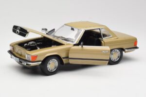Mercedes 350 SL R107 Auriu Sun Star 1:18 MB004 Metal - imaginea 2 din 8