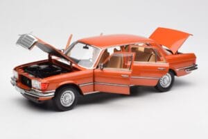 Mercedes 450 SEL 6.9 W116 Portocaliu Metallic Norev 1:18 183459 Metal - imaginea 2 din 8