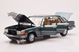 Mercedes 450 SEL 6.9 W116 Petrol Metalic Norev 1:18 183974 Metal - imaginea 2 din 8