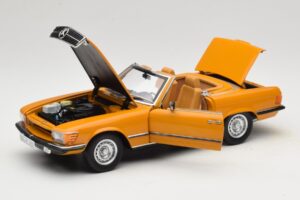 Mercedes 450 SL R107 Cayenne Orange Norev 1:18 183350 Metal - imaginea 2 din 10