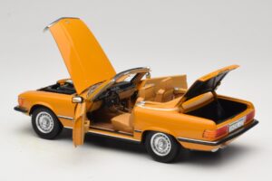 Mercedes 450 SL R107 Cayenne Orange Norev 1:18 183350 Metal - imaginea 7 din 10