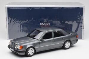 Mercedes 500 E W124 Pearl Gri Norev 1:18 183946 Metal - imaginea 8 din 8