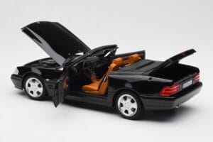 Mercedes SL 500 R129 Negru Norev 1:18 183750 Metal - imaginea 7 din 10