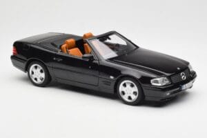 Mercedes SL 500 R129 Negru Norev 1:18 183750 Metal - imaginea 8 din 10