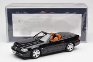 Mercedes SL 500 R129 Negru Norev 1:18 183750 Metal - imaginea 10 din 10