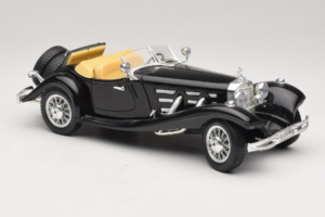 Mercedes 500K Roadster Negru Bburago 1:18 3020-P2 Metal - imaginea 6 din 8