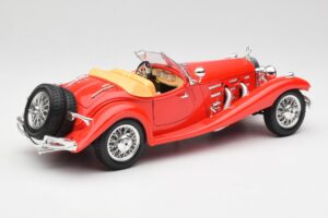 Mercedes 500K Roadster Roșu Bburago 1:18 3020 Metal - imaginea 3 din 8