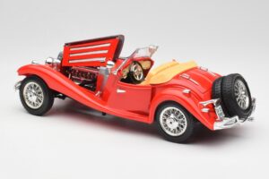 Mercedes 500K Roadster Roșu Bburago 1:18 3020 Metal - imaginea 5 din 8