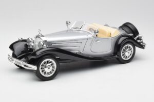 Mercedes 500K Roadster Argintiu Bburago 1:18 3020-M1 Metal