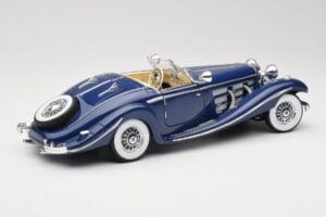 Mercedes 500K Special Roadster Albastru Maisto 1:18 56059 Metal - imaginea 3 din 8