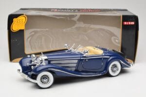 Mercedes 500K Special Roadster Albastru Maisto 1:18 56059 Metal - imaginea 8 din 8