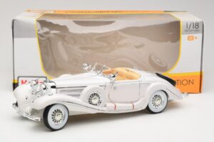 Mercedes 500K Special Roadster Alb Premiere Edition Maisto 1:18 536055 Metal - imaginea 8 din 8
