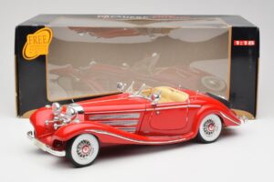 Mercedes 500K Special Roadster Roșu Maisto 1:18 56058 Metal - imaginea 8 din 8