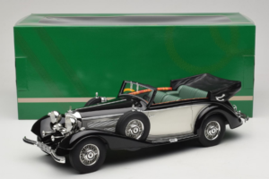 Mercedes 540K Cabriolet Negru Argintiu Cult Models 1:18 CML184-3 Metal - imaginea 6 din 6