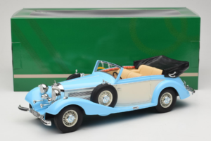 Mercedes 540K Cabriolet Albastru Alb Cult Models 1:18 CML184-2 Metal - imaginea 6 din 6