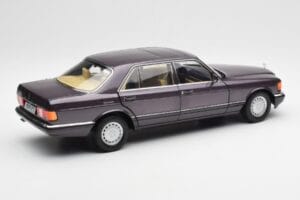 Mercedes 560 SEL W126 Violet Metallic Norev 1:18 183544 Metal - imaginea 3 din 8