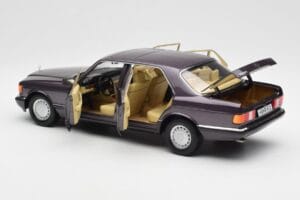 Mercedes 560 SEL W126 Violet Metallic Norev 1:18 183544 Metal - imaginea 5 din 8