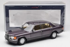 Mercedes 560 SEL W126 Violet Metallic Norev 1:18 183544 Metal - imaginea 8 din 8