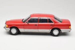 Mercedes 560 SEL W126 Roșu Norev 1:18 183463 Metal - imaginea 4 din 8