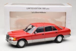 Mercedes 560 SEL W126 Roșu Norev 1:18 183463 Metal - imaginea 8 din 8