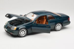 Mercedes 600 SEC C140 Verde Majorette 1:18 4418 Metal - imaginea 2 din 8